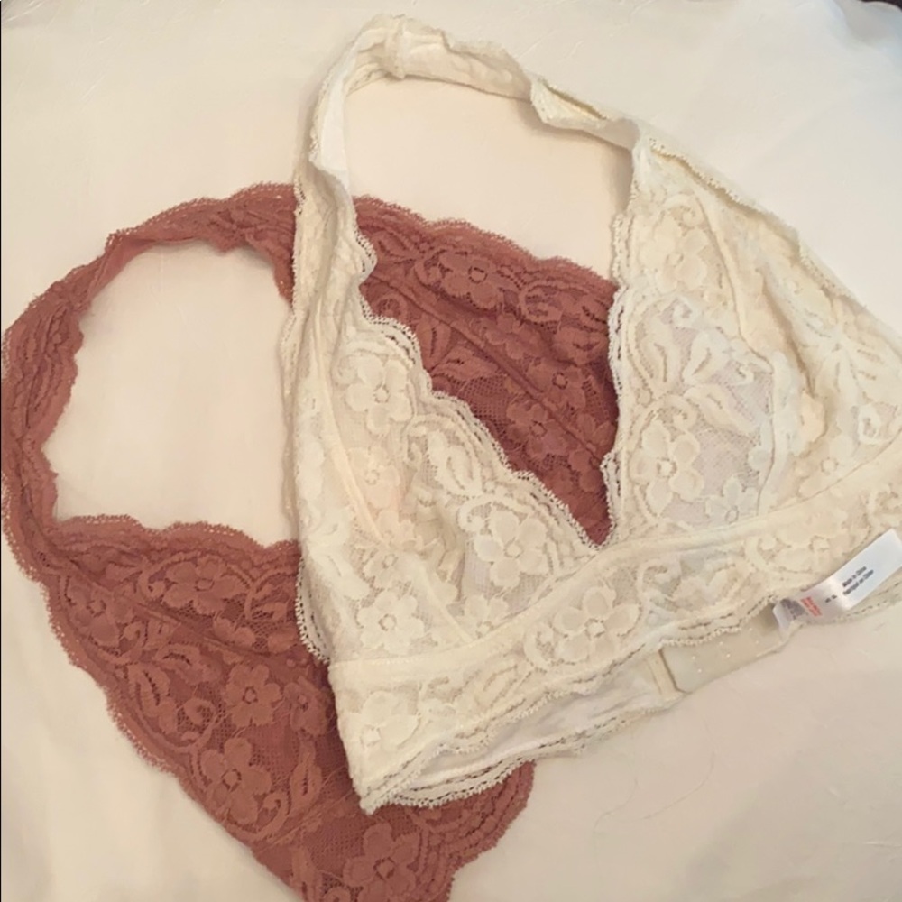 2 Free People Lace Bralettes
